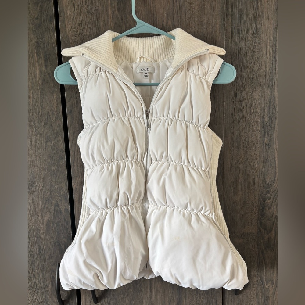 Cache White Quilted Vest